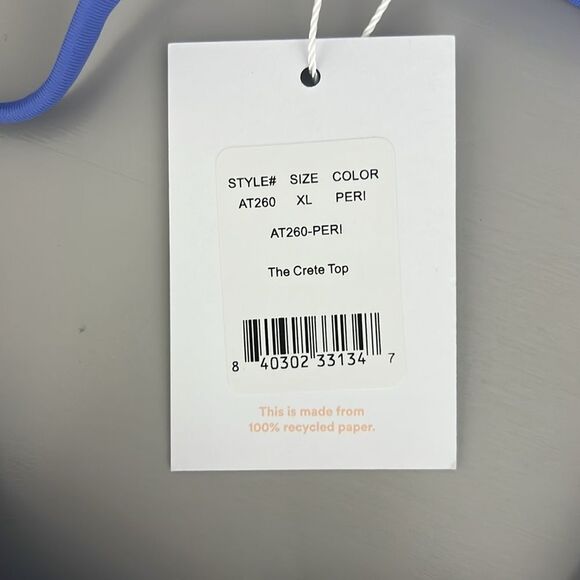 NWT Andie Swim The Crete Top Eco Nylon in Periwinkle Size XL - Picture 3 of 12